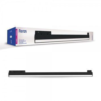 Магнітний трековий світильник LED Feron MGN302 24W 4000K чорний 41942