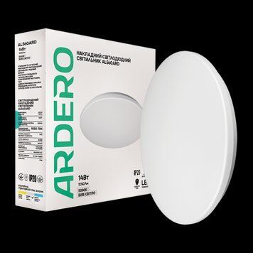 Світлодіодний світильник накладний Ardero AL560ADR 14W 5000К матовий стельовий білий 30553