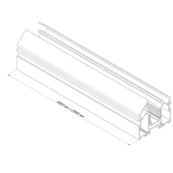 Шина для трековой системы OLEDIM OL31 48V 1м гарпун магнитная для натяжного потолка черная 7771008