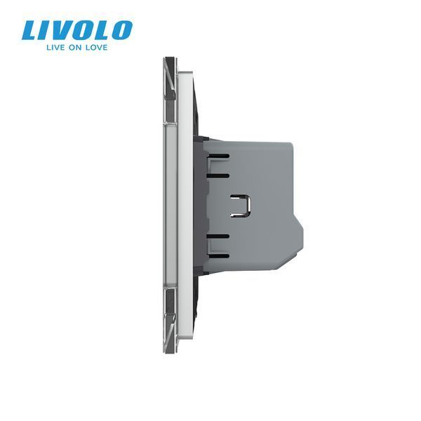 Розумний сенсорний димер слайдер ZigBee Livolo сірий VL-C7FC1DZ-2IP