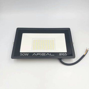Прожектор вуличний світлодіодний Biom AREAL 50W PR-50 6200К 220V IP65 чорний 00-00022311