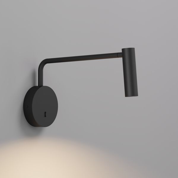 Настенный светильник-бра KLOODI поворотный с выключателем DECO WA-RIDIK 250 3W 3000K черный WA-RIDIK 250 3K BK