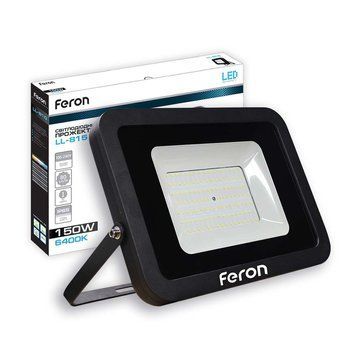 Світлодіодний прожектор Feron LL-815 150W 6400K чорний, вуличний, вологозахищений 32818