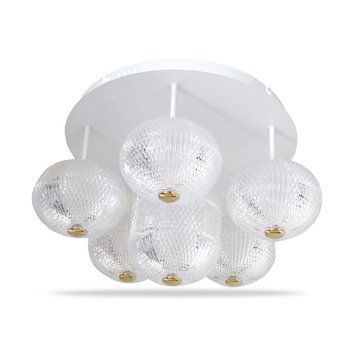 Люстра стельова світлодіодний світильник на 6 плафонів Ardero AL6186ARD 22W 4000K GATSBY D48 білий/золото 80094