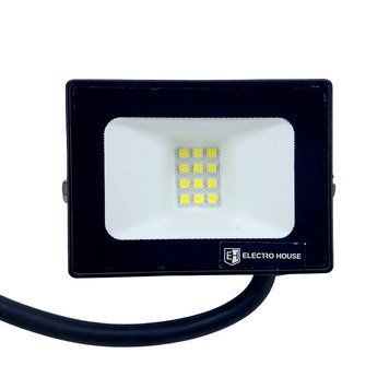Уличный светодиодный прожектор 10W 6000К 900Lm IP65 герметичный черный EH-LP-205