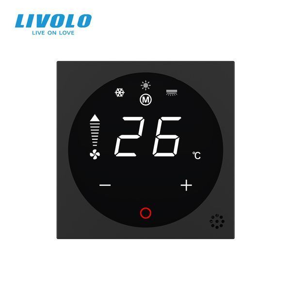 Модуль управления кондиционером Livolo черный VL-FCA-2BPS72