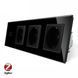 Умный сенсорный ZigBee выключатель 1 сенсор 3 розетки Livolo стекло черный VL-C701Z/C7C3EU-12 &ndash; фото 1